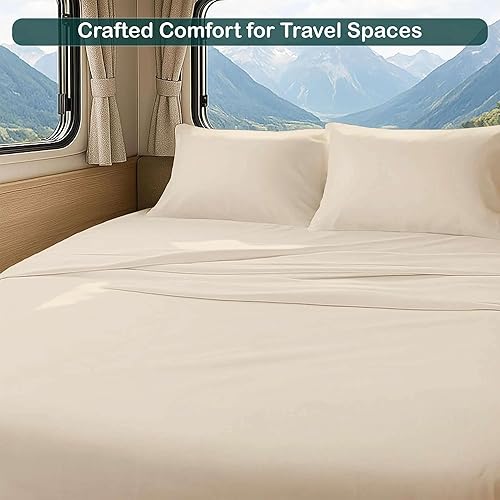 Miniatura 4 de NON Sticky cotton Juego de ropa de cama - Sábanas de algodón King - Beige sólido - 400 hilos