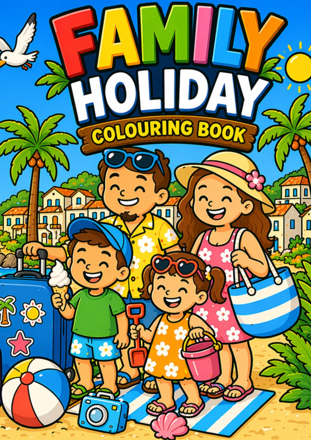 Family Holidays Colouring Book
