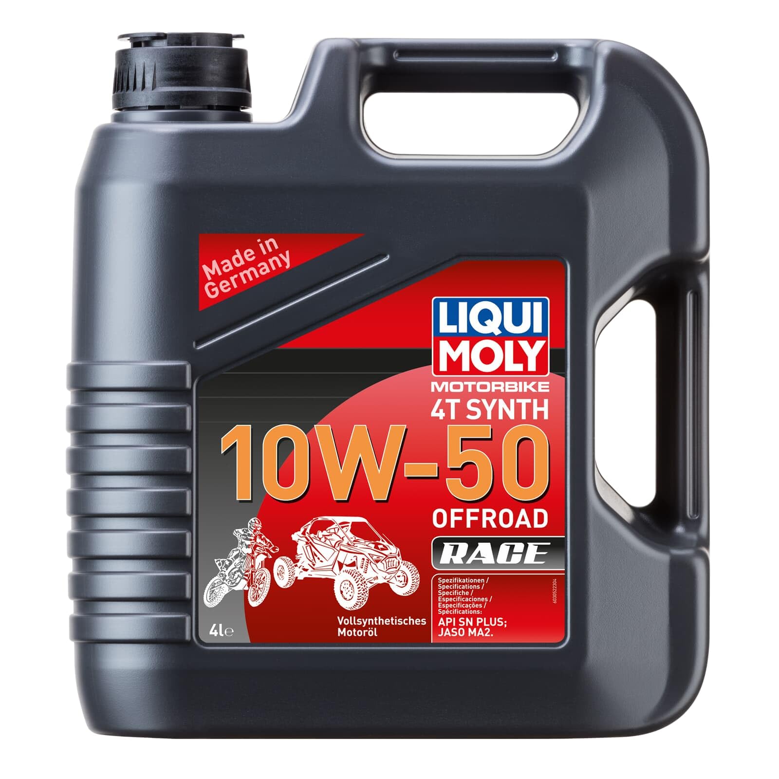 LIQUI MOLY Motorbike 4T Synth 10W-50 Offroad Race | 4 L | Aceite de 4 tiempos de motocicleta | 3052