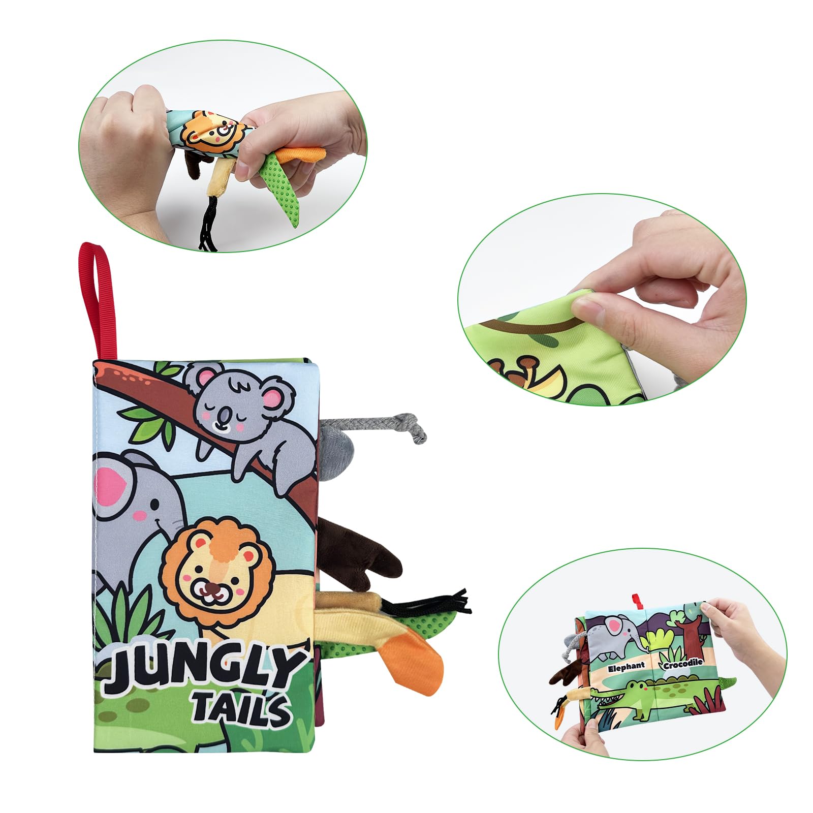 Chiluxendo Jouet Bebe 0-3 Mois, Livre Sensoriel Jeux Eveil, Fabric Book en Tissu Bébé Livre Sensoriel, Tissus Livres D'Éveil Jouet Educatif Montessori, pour Cadeau Bebe Garcon Fille