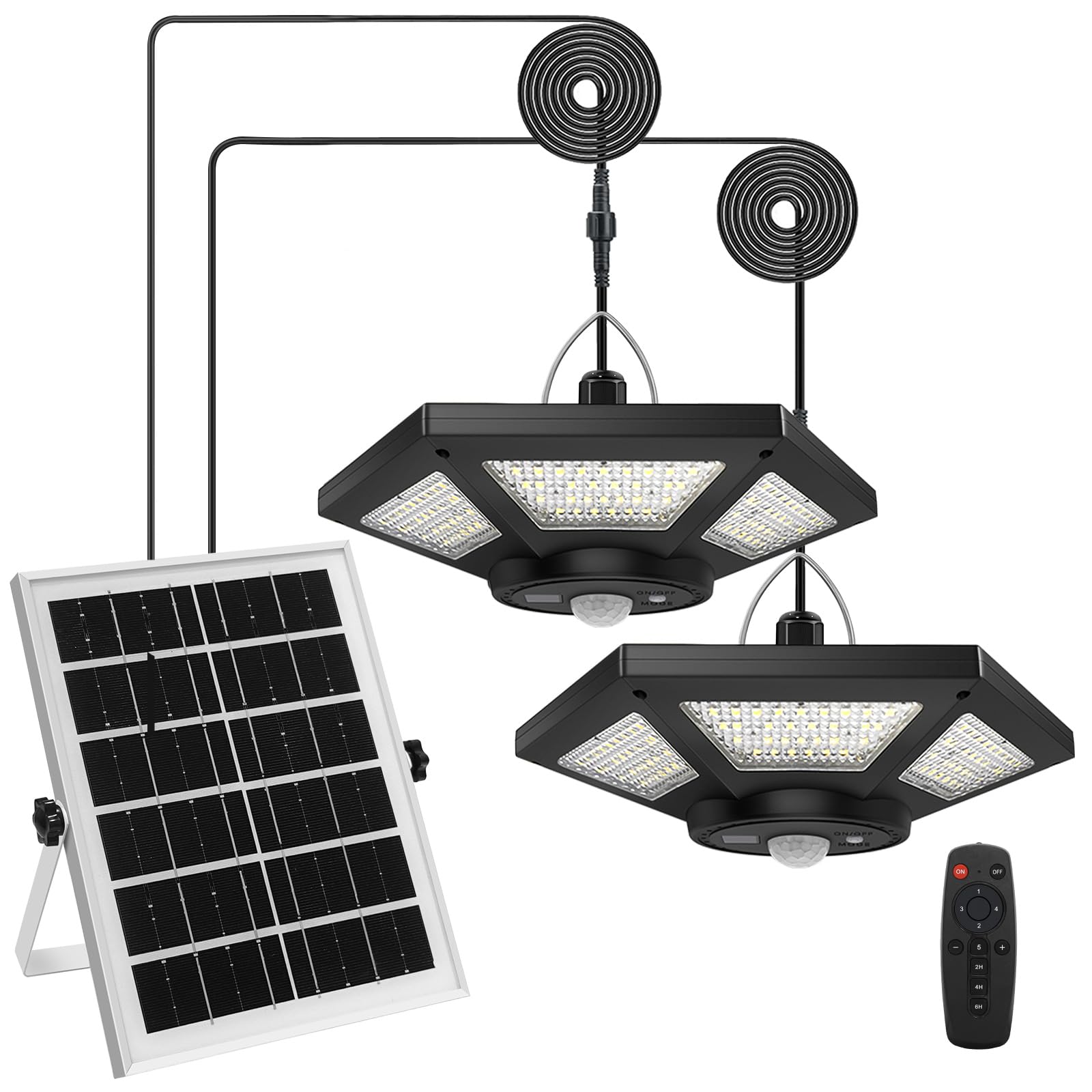 Solarleuchte für Schuppen, Schwarz