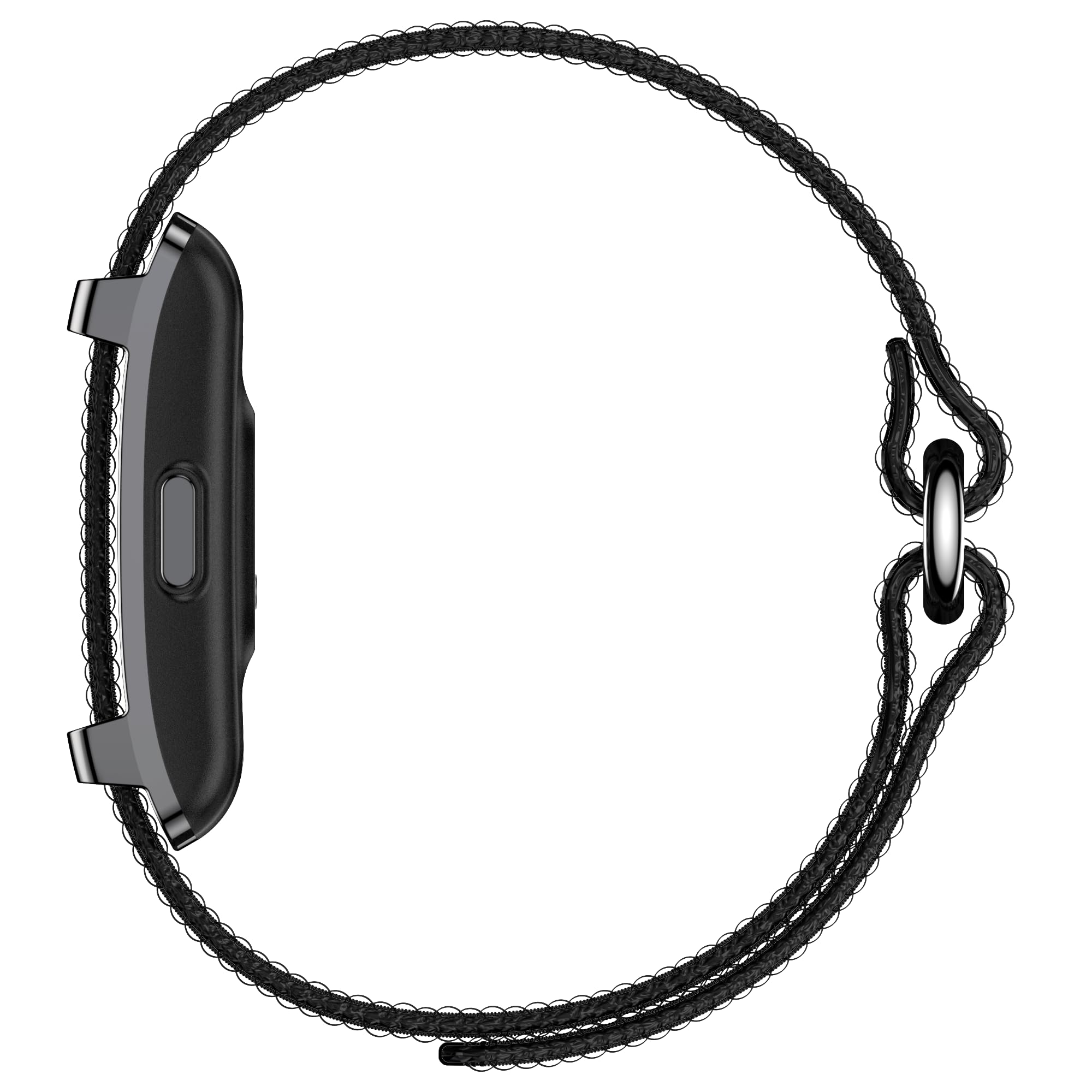 OBA Y25 Smartwatch Fitness Tracker, Monitoraggio Salute HR/SpO2/HRV, Sonno e Pressione, 30 Giorni Batteria, Impermeabile IP68, Display Nero con Cinturino in Nylon, Bluetooth 5.4