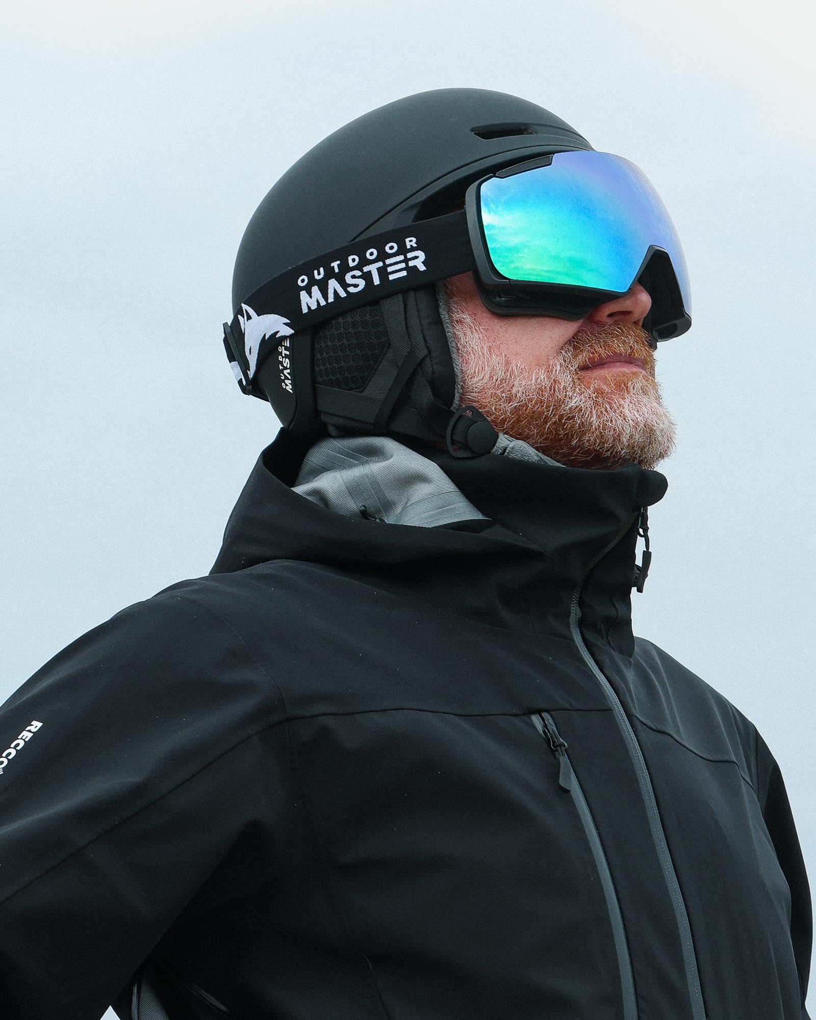 OutdoorMaster Heron Skibrille mit 2 Gläsern, rahmenlos, magnetisch austauschbare HD Toric Lens, OTG Snowboardbrille für Männer & Frauen, 100% UV-Schutz Snow Goggles