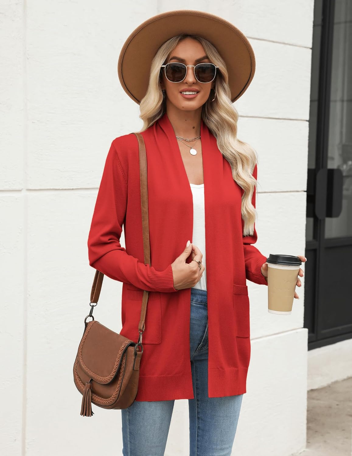 Zeagoo Women Long Cardigan Sweaters Lightweight Open Front Duster Knit Fashion Sweater Coats Trendy Cardigans with Pocket - Image 4