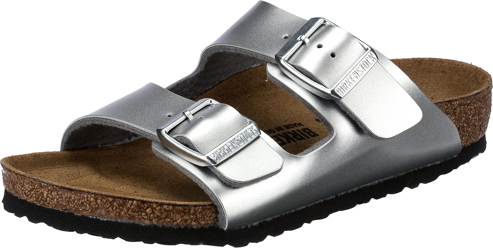 Birkenstock Bstk Juniors Arizona Ch64 - Metallic Silver - Size C8.5(26.5)