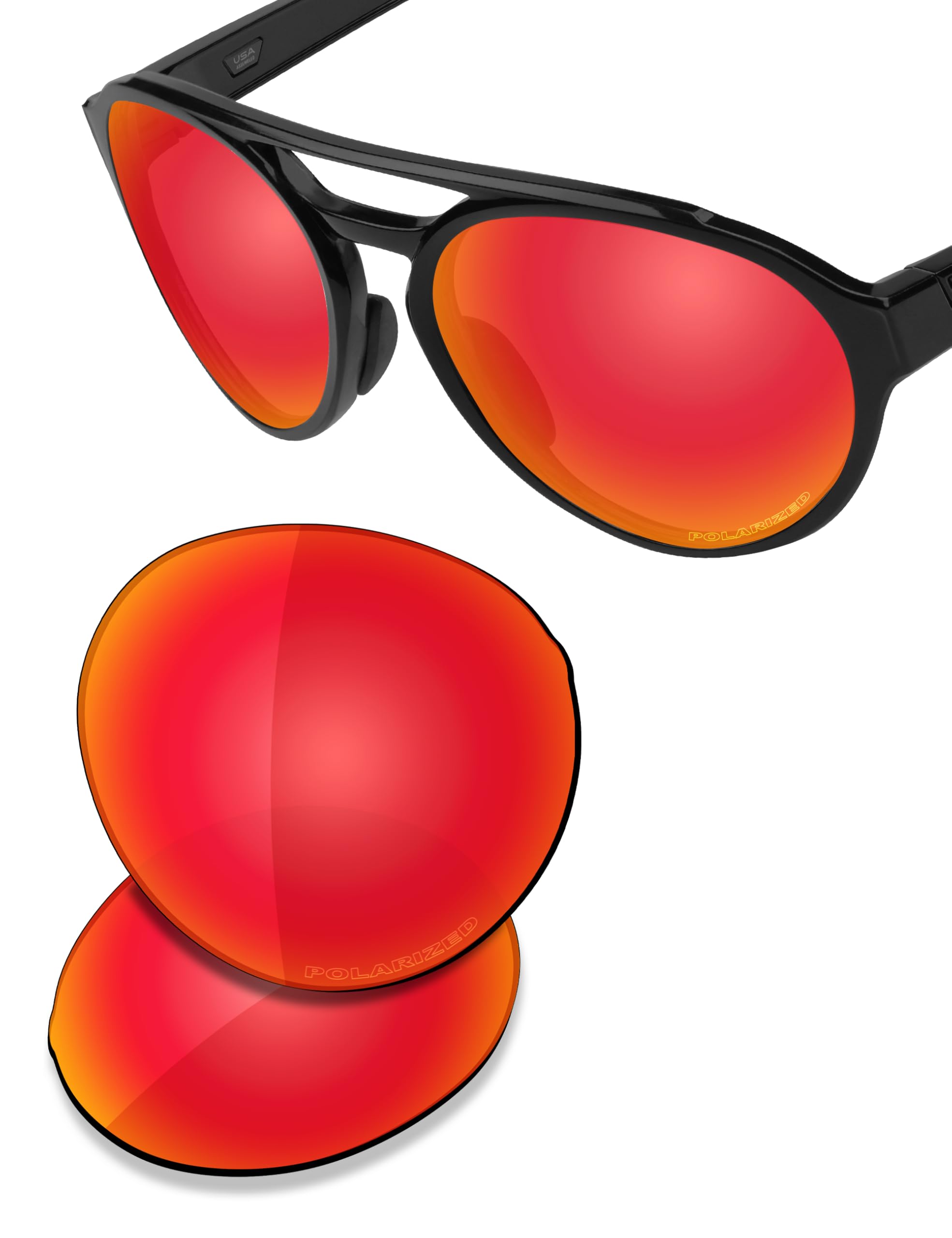 Saucer Lentes y almohadillas nasales de repuesto prémium para gafas de sol Oakley Forager OO9421