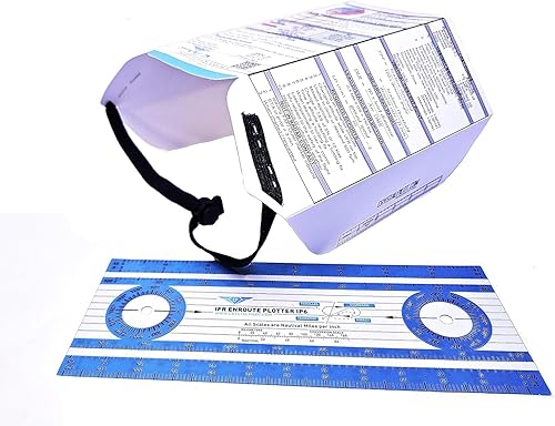 Crystal Pilot IFR Hood/View Limiting Device con hoja de trucos IFR con fórmulas y escala seccional y trazador de ruta IP6 IFR