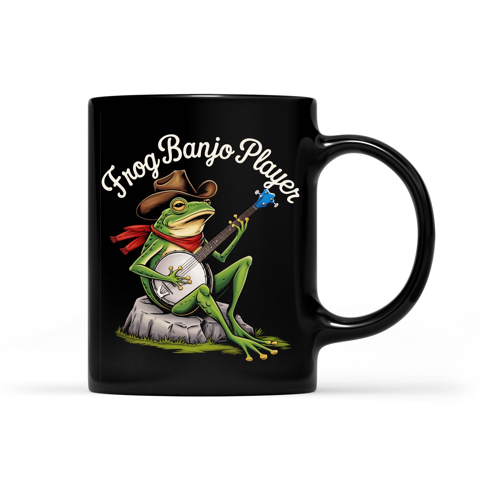 Nazenpod Bluegrass Banjo Country Music Cowboys Banjo Frog Mug, Coffee Cups 11oz - 15oz