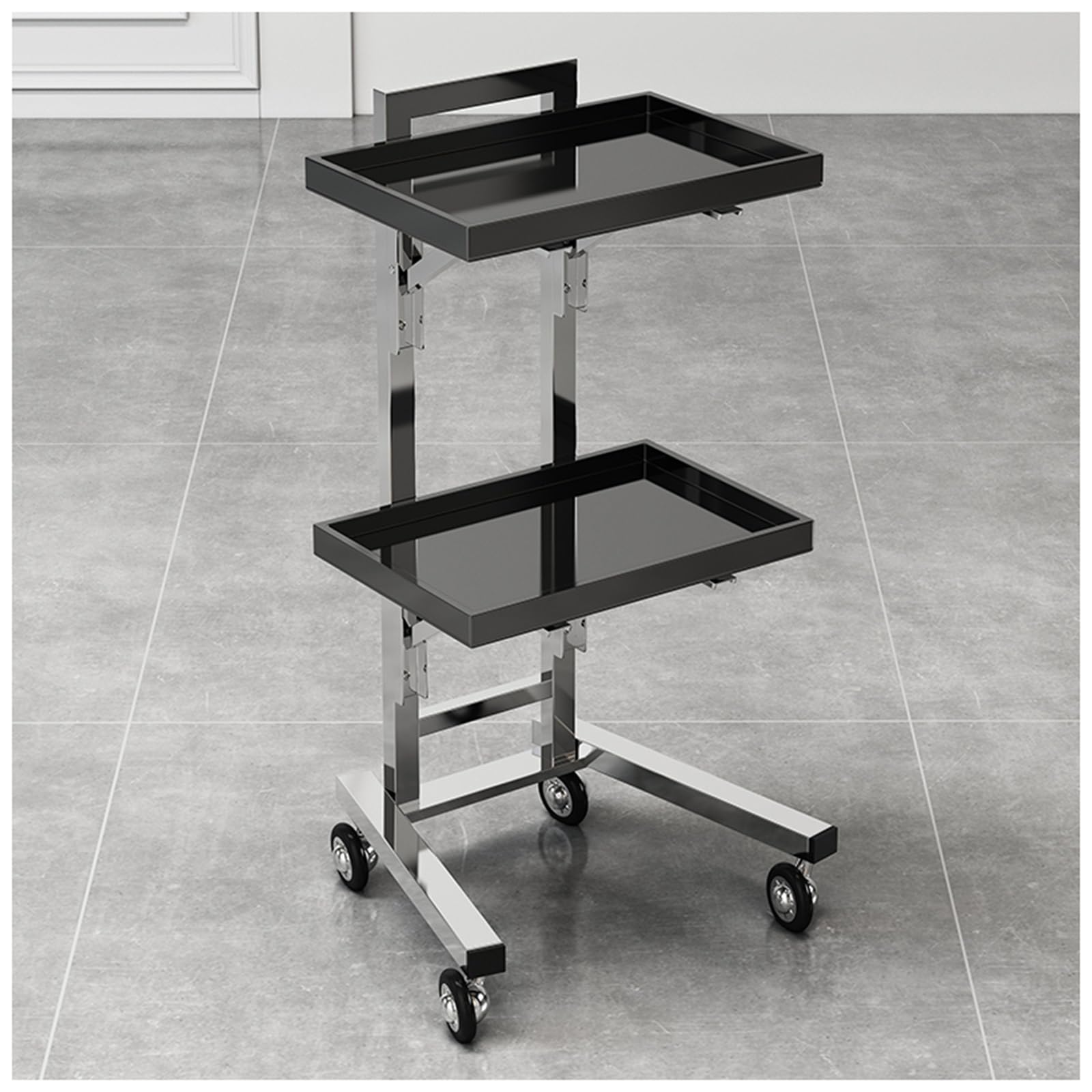 Plateau de salon pliable acrylique : gagnez de la place grâce au support acier inoxydable