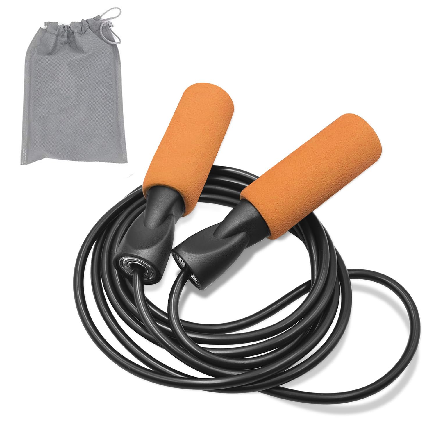 なわとび　トレーニング用 フィットネス　縄跳び　収納袋付き オレンジ なわとび トレーニング用 フィットネス 縄跳び 収納袋付き オレンジ