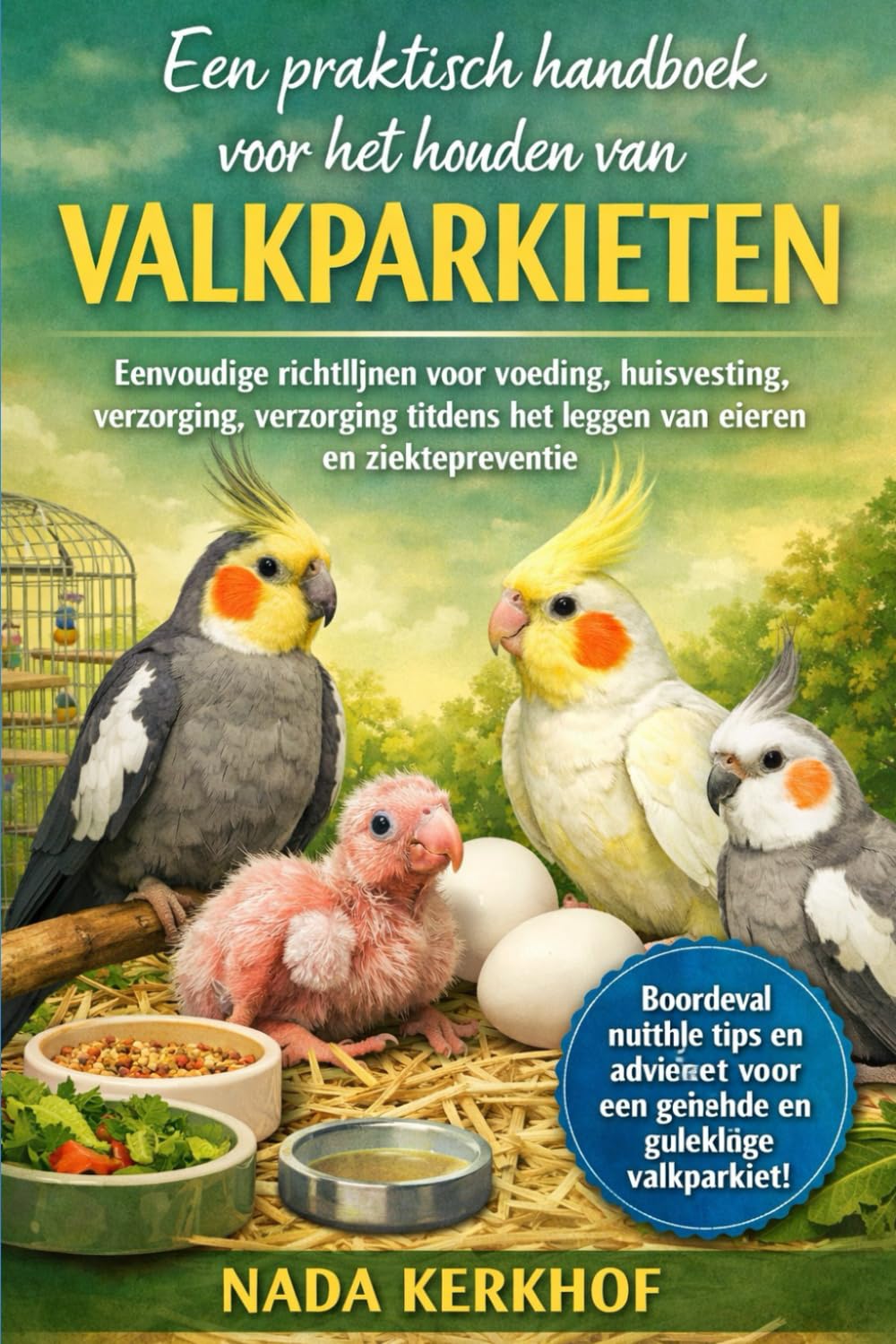 Een praktisch handboek voor het houden van valkparkieten: Eenvoudige richtlijnen voor voeding, huisvesting, verzorging, verzorging tijdens het leggen van eieren en ziektepreventie.