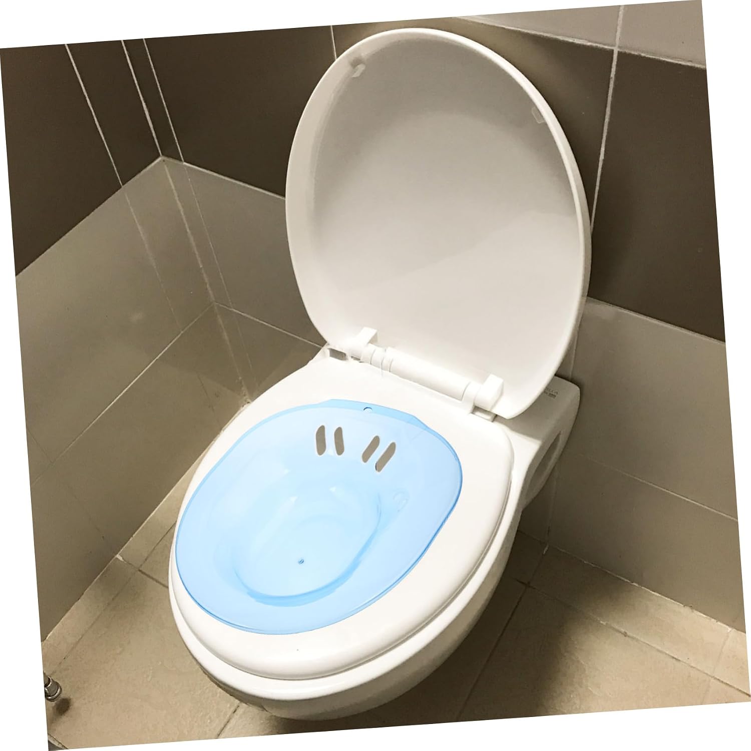 Postpartum Care Sitz Bath Pan for Women Ergonomic Toilet Seat Soaking Basin for Relief and at Home Hospital Use Blue