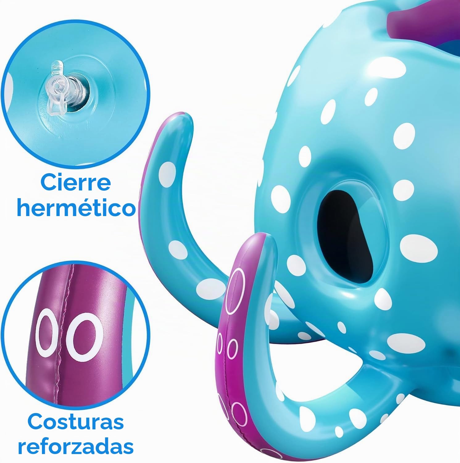 KAHEIGN 80CM Juguetes Inflables para Piscina con Pulpo Forma, 2 en 1 Juegos de Aro de Baloncesto y Lanzamiento de Aros - Juego de Agua Flotante Inflable para Verano Lago Playa Agua Juego Fiesta Regalo