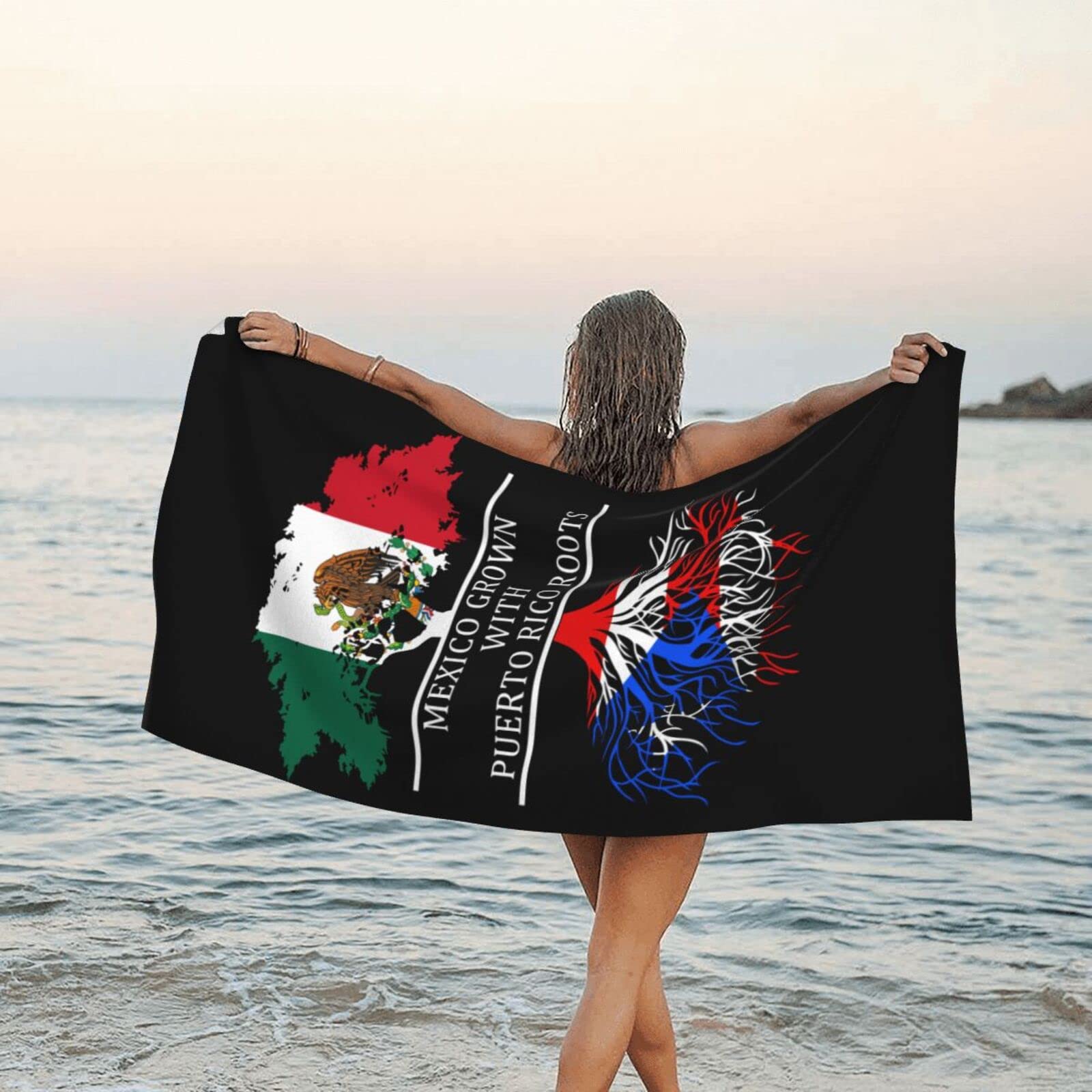 Drap de bain Mexique et Porto Rico 80x130 cm léger pour piscine