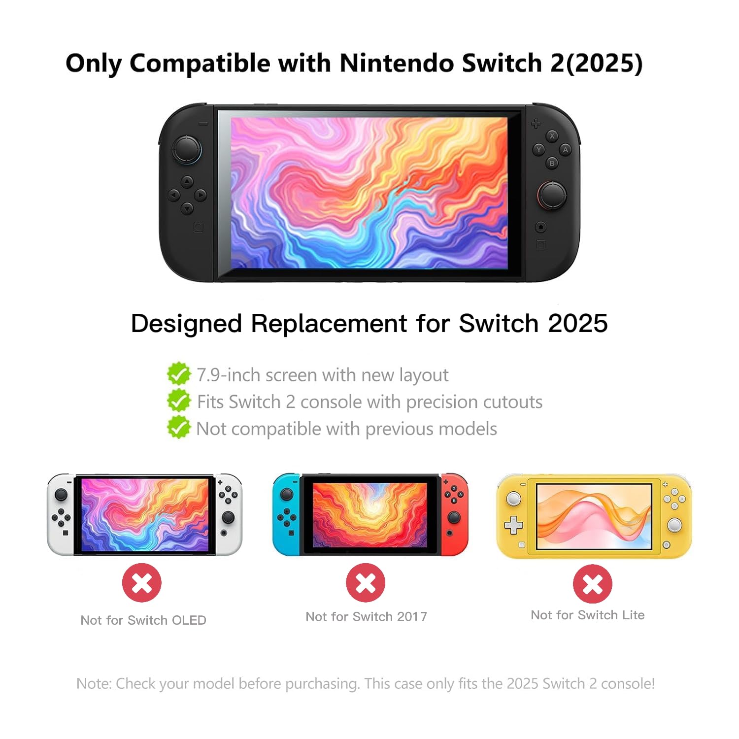 JEMDO Carcasa Protectora para Nintendo Switch 2 – Funda Morada Mate con Agarre Texturizado, Carcasa TPU antichoques con Asas Antideslizantes, diseño ergonómico y Delgado, Compatible con Modelo 2025 — view 6