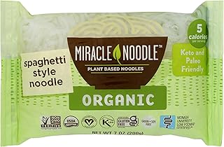 Miracle Noodle Organic Spaghetti Style Pasta - Plant Based Shirataki Noodles, Keto, Gluten-Free, Low Carb, Paleo, Low Calories, Kosher, Soy Free, Non-GMO - Perfect for Your Keto Diet - 7 oz
