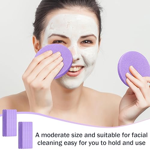 Vista 20 de Mifoci 960 esponjas faciales comprimidas para esteticistas, almohadillas de esponja de eliminación de maquillaje para mujeres, spa exfoliante facial
