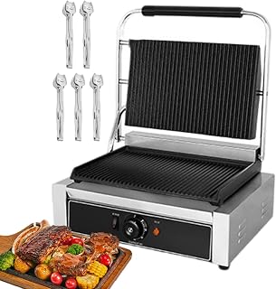Deep Fill Toastie Maker, Electric Sandwich Waffle Makers and Press Grill, Stainless Steel Sandwich Press for Fried Chicken Shop, Coffee Shop, Snack Street (2200W)