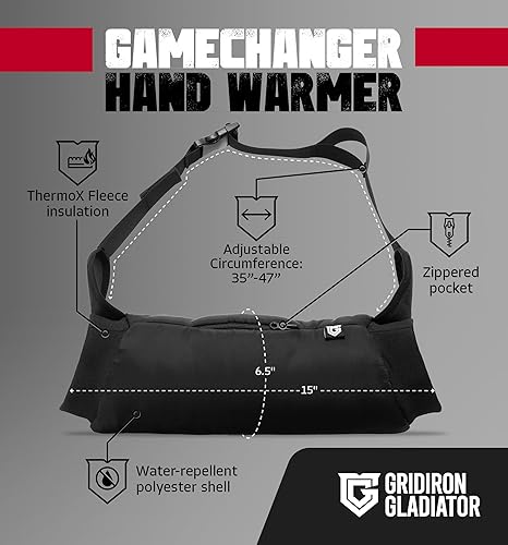 Miniatura 3 de Gridiron Gladiator Bolsa calentadora de manos de fútbol - Bolsa de calentamiento de manos - Calentador táctico de mano - Bolsa calentadora de manos