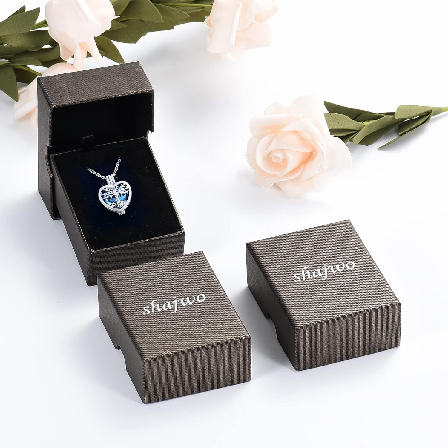 shajwo Heart Cremation Jewelry Tree of Life Urn Ashes Necklace for Women Men Loved One Memorial Human Ash Pendant - Image 7