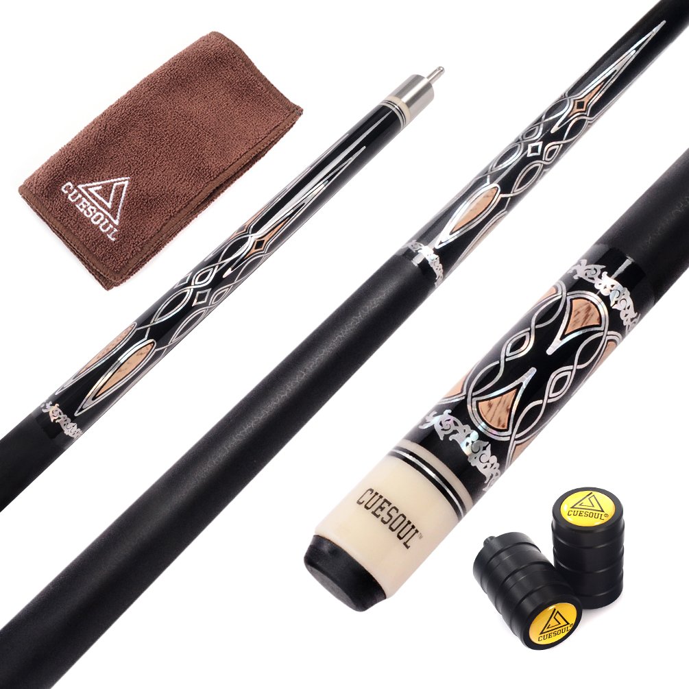 CUESOUL 57 Pulgadas Taco de Billar con 13mm Consejos Cue (CSPC027)