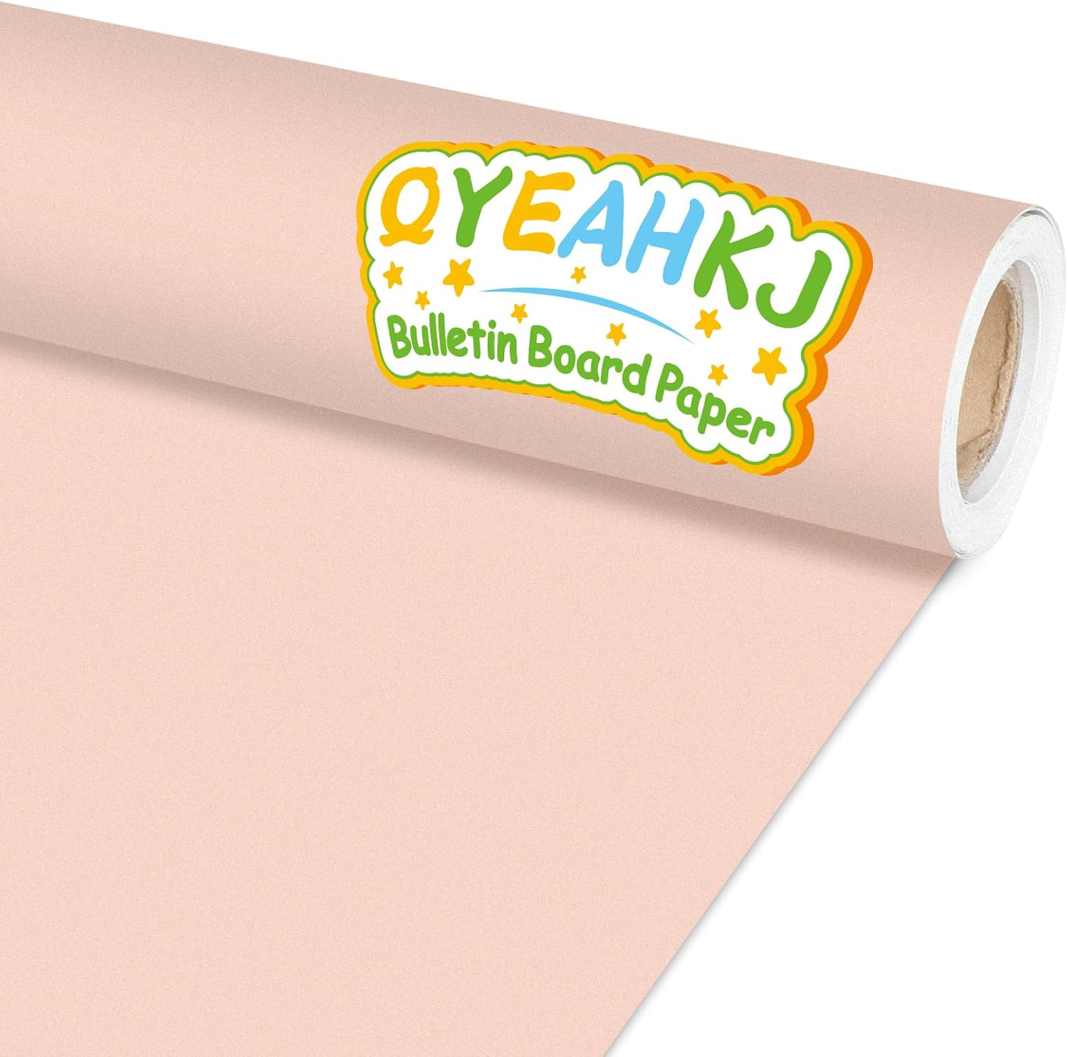 Qyeahkj Pink Bulletin Board Paper Roll Girl Blush Pink