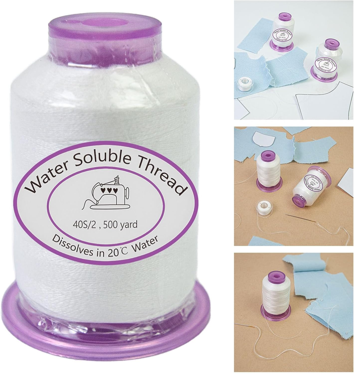 Environmentally Sanitary Water Soluble Thread Vinylon Fiber Crafting Substance Dissolution for Quilting and Costume Plan Undertakings Vinalon Dissolvable Needlecraft Thread