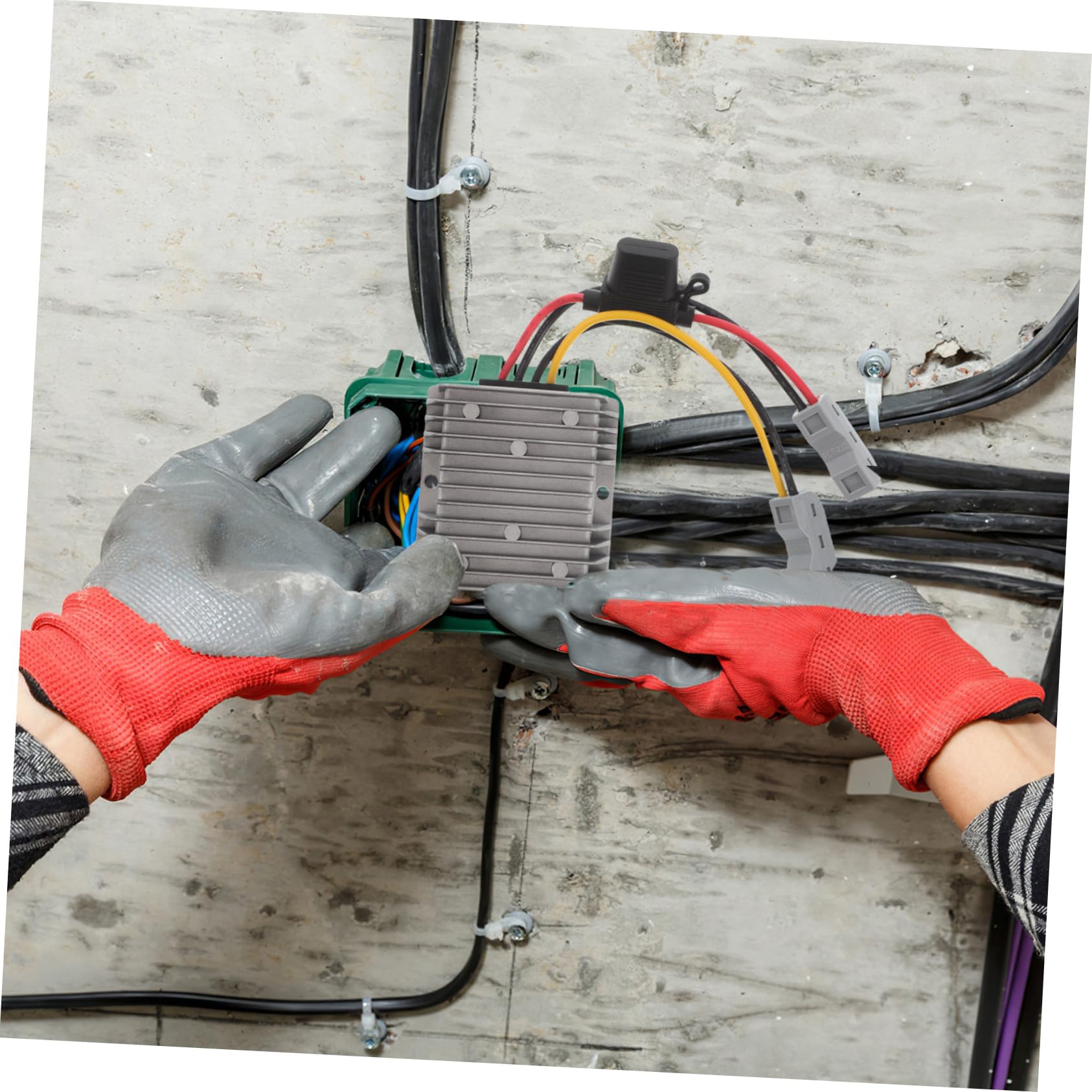 FOMIYES Trasformatore Step-down Dc-dc Regolatore Tensione Per Golf Auto Convertitore Con Fusibile e Terminali Per Applicazioni Multiple e Protezione