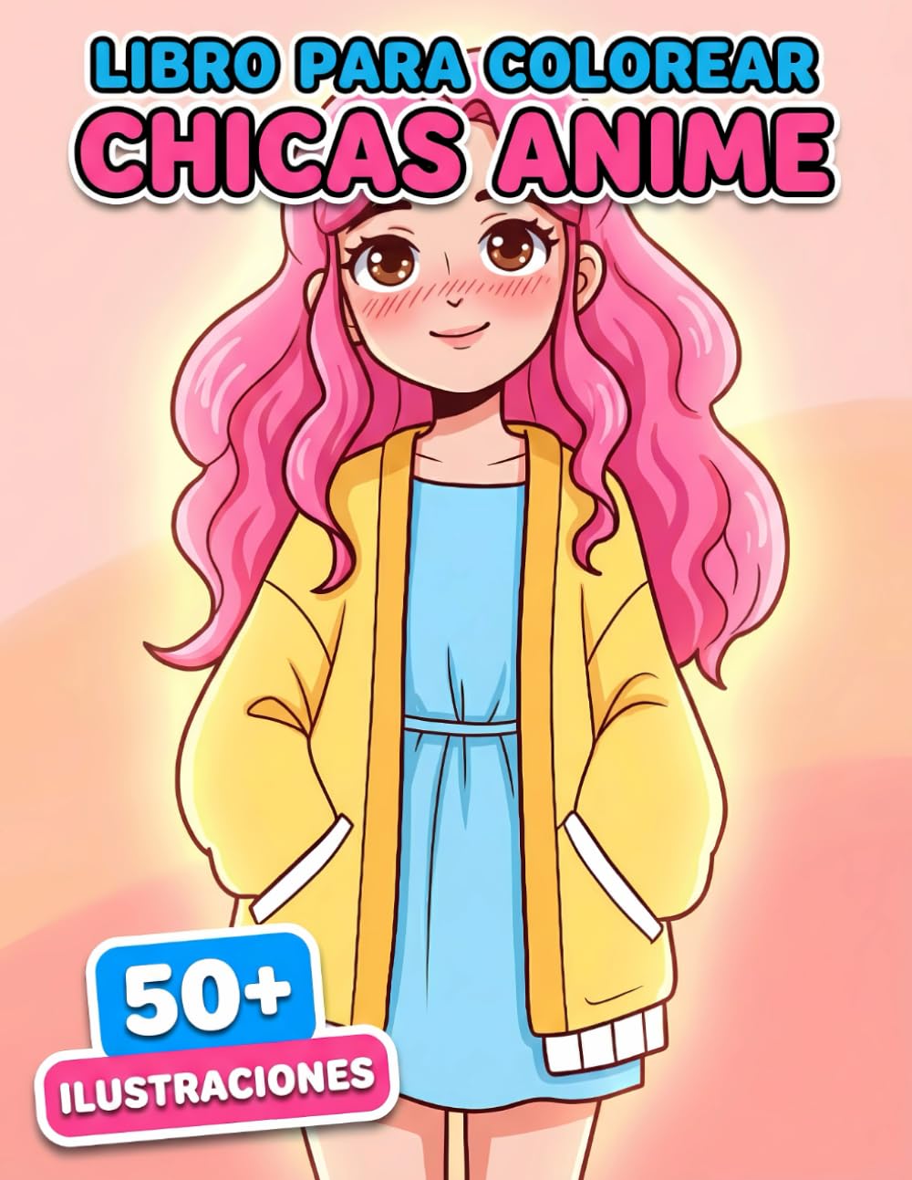 Libro para Colorear - Chicas Anime: Más de 50 Ilustraciones de Estilo Manga y Kawaii para Aliviar el Estrés - Regalo Creativo para Adolescentes y Adultos