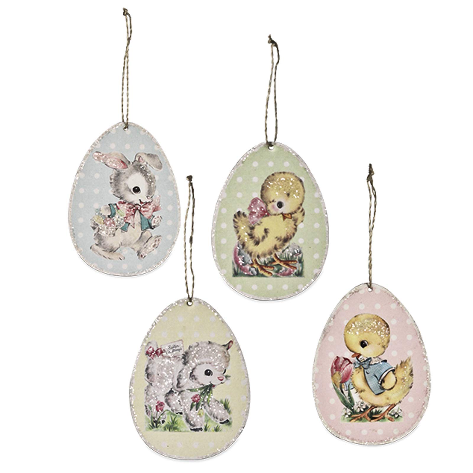 Retro Paper Egg Ornaments