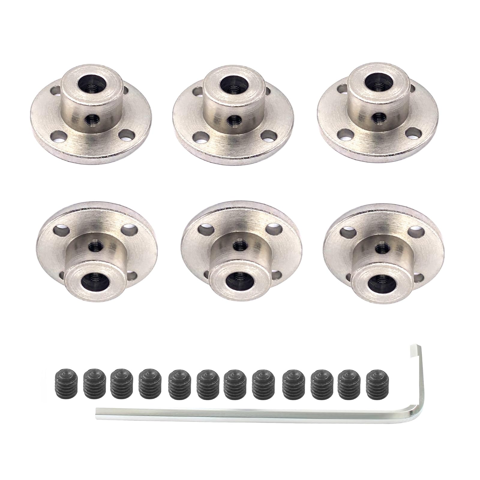 Rigid Flange Couplings - 6 Pcs for DIY Motors -24 Rigid Flange Couplings - 6 Pcs for DIY Motors -24