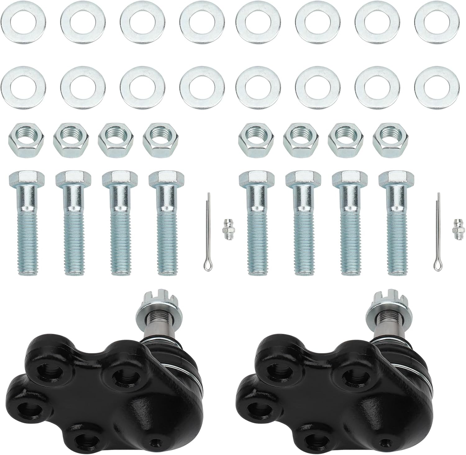 IRONTEK 4pcs K6540 K6539 Front Lower and Upper Ball Joints Fit for Chevrolet Silverado 1500 1999 2000 2001 2002 2003 2004 2005 2006, for GMC Sierra 1500 1999 2000 2001 2002 2003 2004 2005 2006