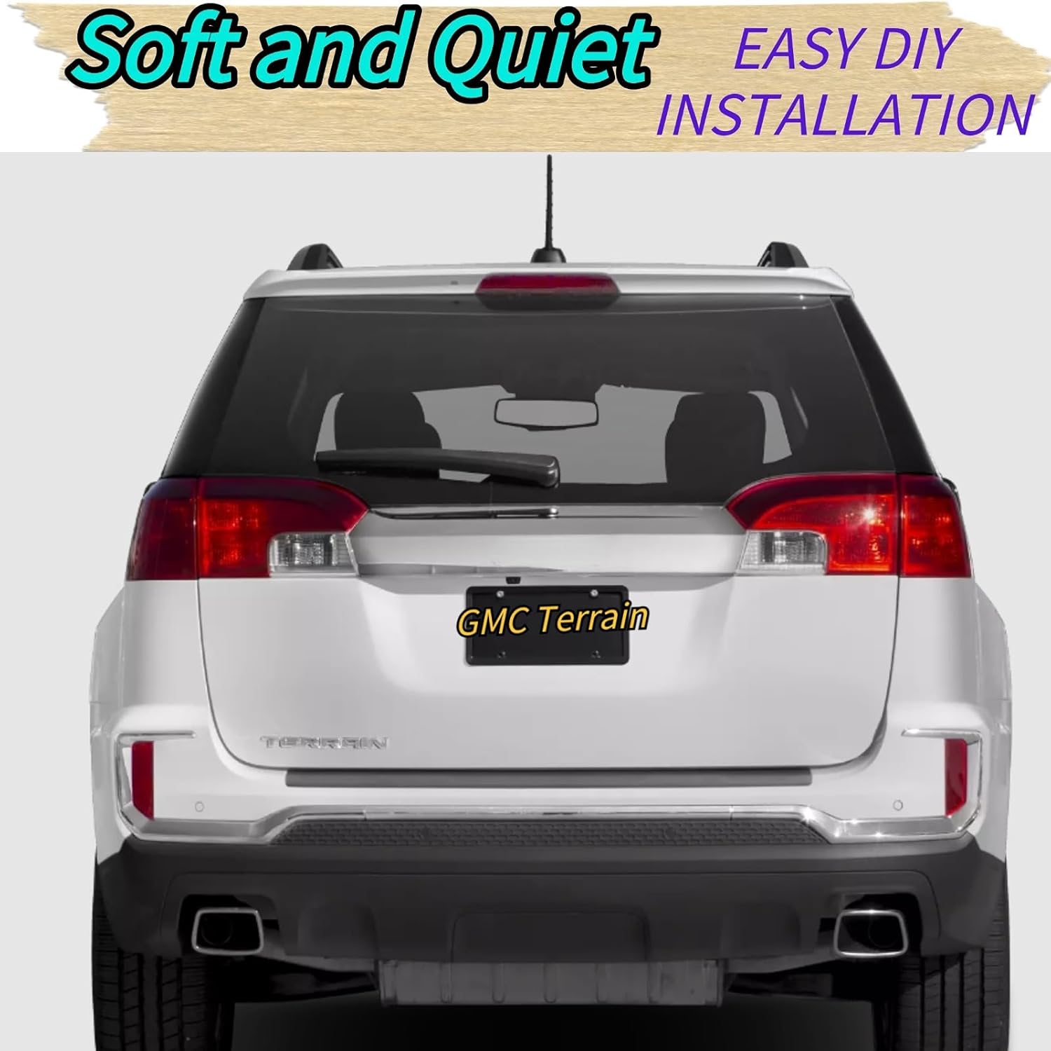 Rear Wiper Blade & Arm Replacement for GMC Terrain 2010-2017 2016 2015 2014 2013 2012 2011 - OEM Fit for Denali SL SLE SLT Models All-Season PTFE Coated Back Windshield Wiper Blade Set