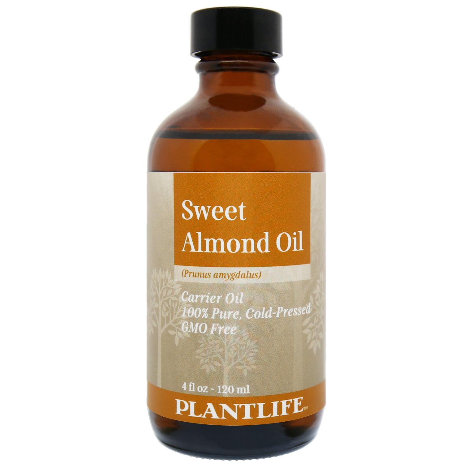 Plantlife Sweet Almond Carrier Oil - Cold Pressed, Non-GMO, and Gluten Free Carrier Oils - for Skin, Hair, and Personal Care - 4 oz