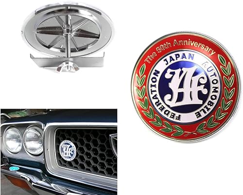 Miniatura 1 de Insignia del 50 aniversario de la Federación de Automóviles de Japón JAF para parrilla delantera Toyota