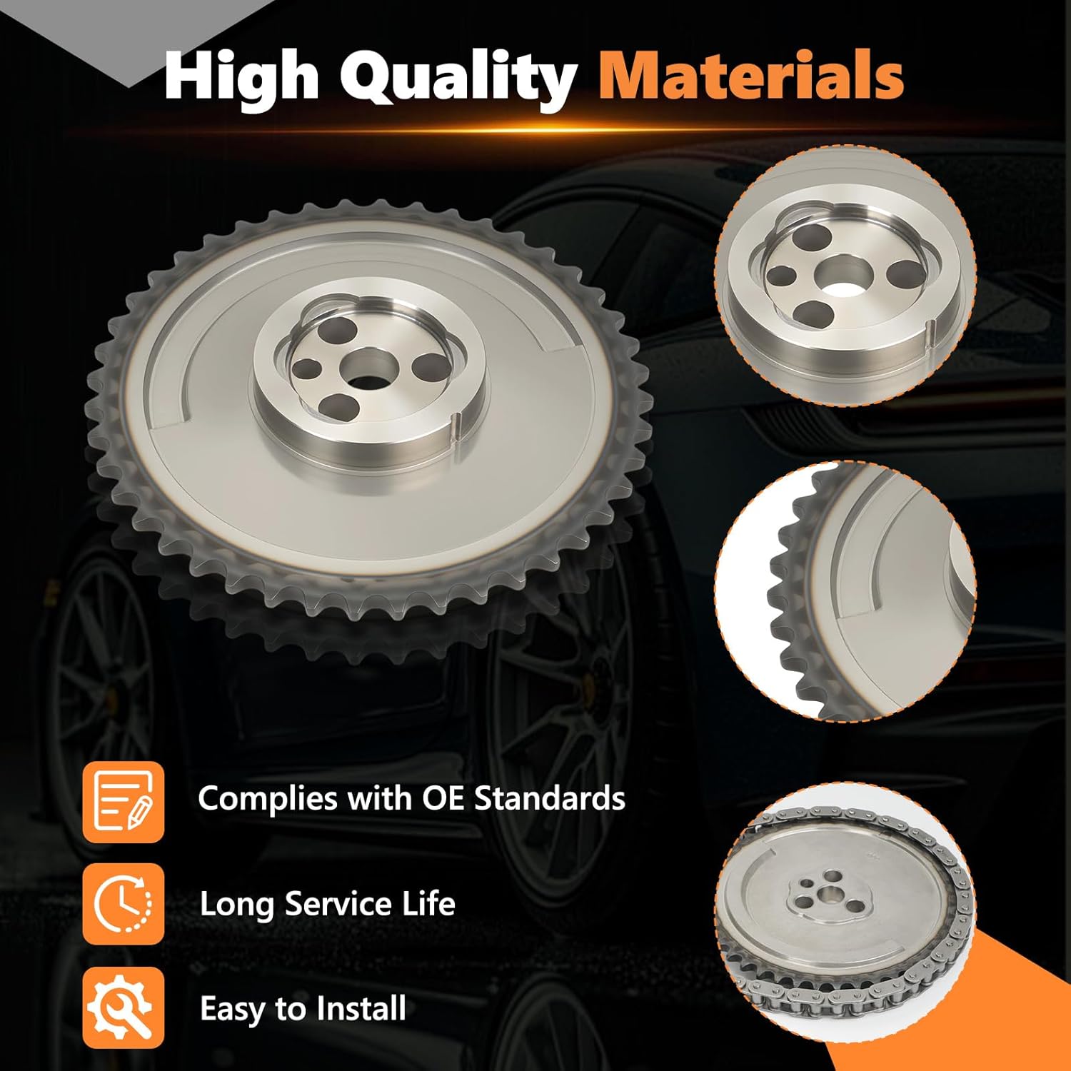 LS High Volume Oil Pump Timing Chain Kit w/Gaskets M295HV Fit for Chevy GM 4.8L 5.3L 5.7L 6.0L LS1 LS2 LS3 L96 LM7 LR4 LQ4 Gen 3 4 V8 Engine 1997-2013 OE: 12557840 TCS45993