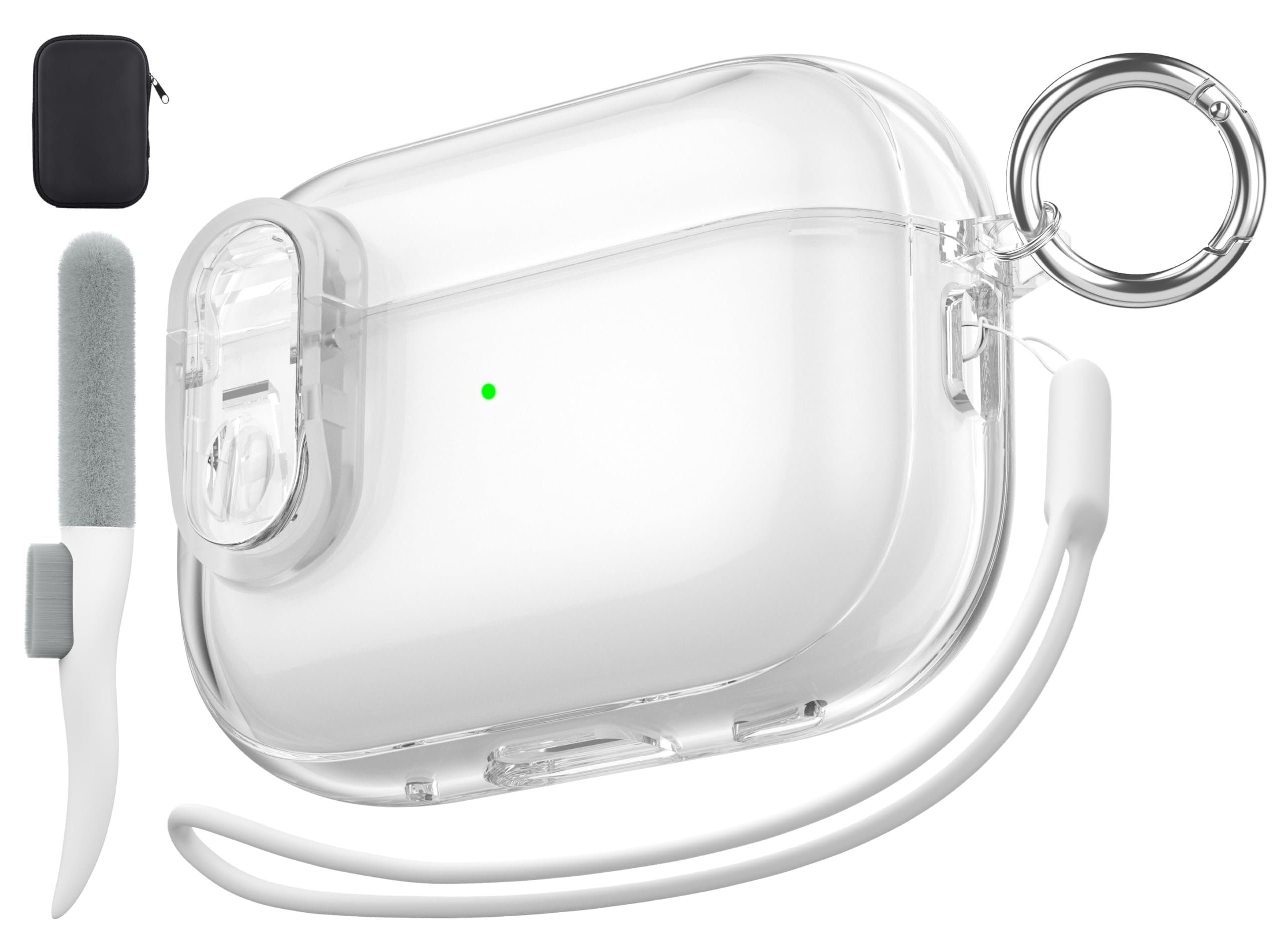 Apple AirPodsPro2 クリーニングキット付き Amazon | AirPods Pro 2ケース用落下防止カバー、クリーニングキット