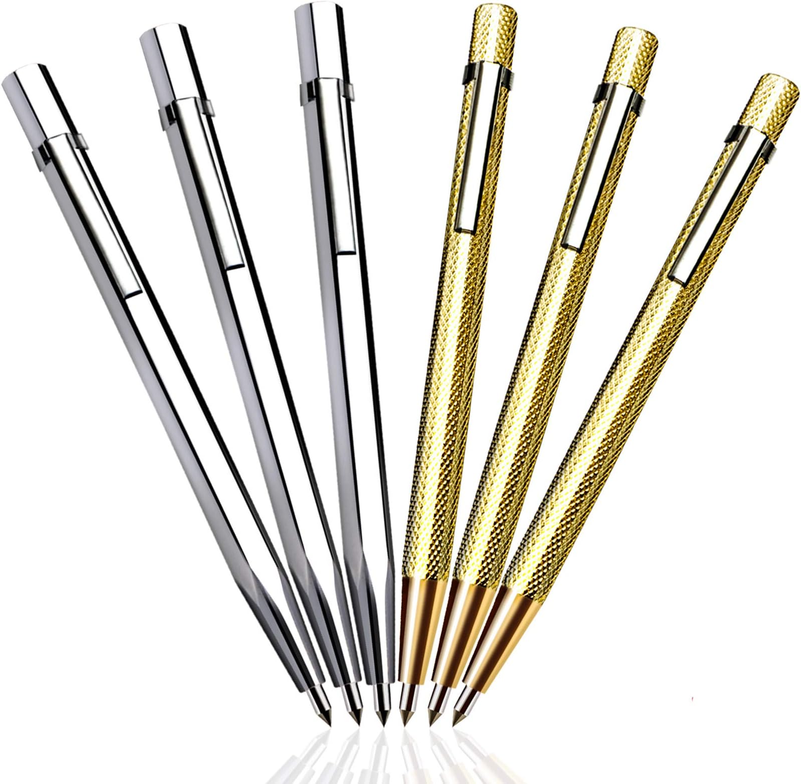 AVIDE Tungsten Carbide Scribe and Etching Pen Carve Engraver Scriber Tools for Stainless Steel,Ceramics and Glass 6 Inch, Pack of 6