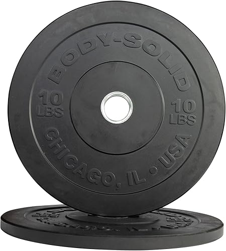 Body-Solid Juego de discos de parachoques extremo comercial de 260 libras, color negro, juego de 260 libras