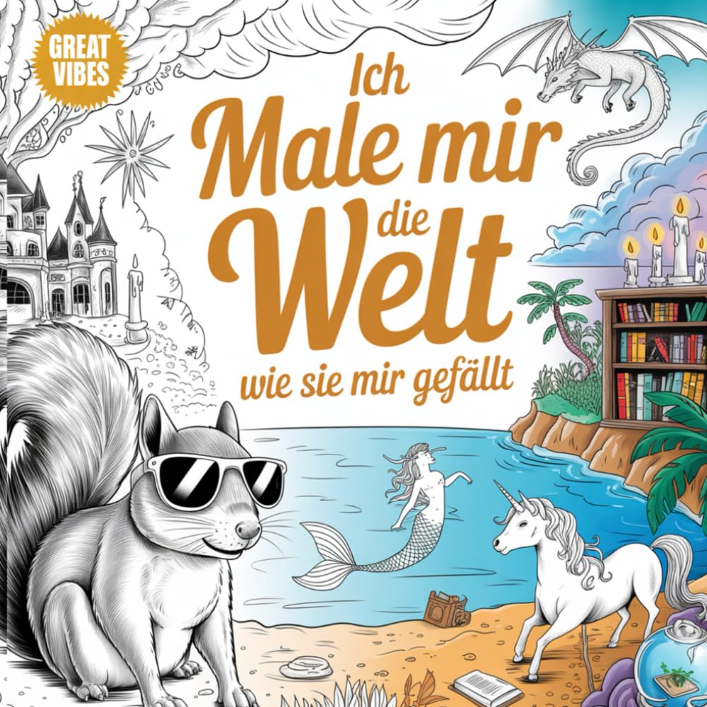 Ich Male mir die Welt wie sie mir gefällt: Das etwas andere Ausmalbuch für die großen Kinder ab 18: 32 verrückte Motive