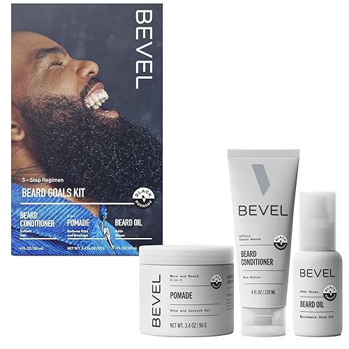 Bevel Kit de aseo para barba para hombre incluye acondicionador de barba, bálsamo para barba y aceite para barba para suavizar, hidratar y