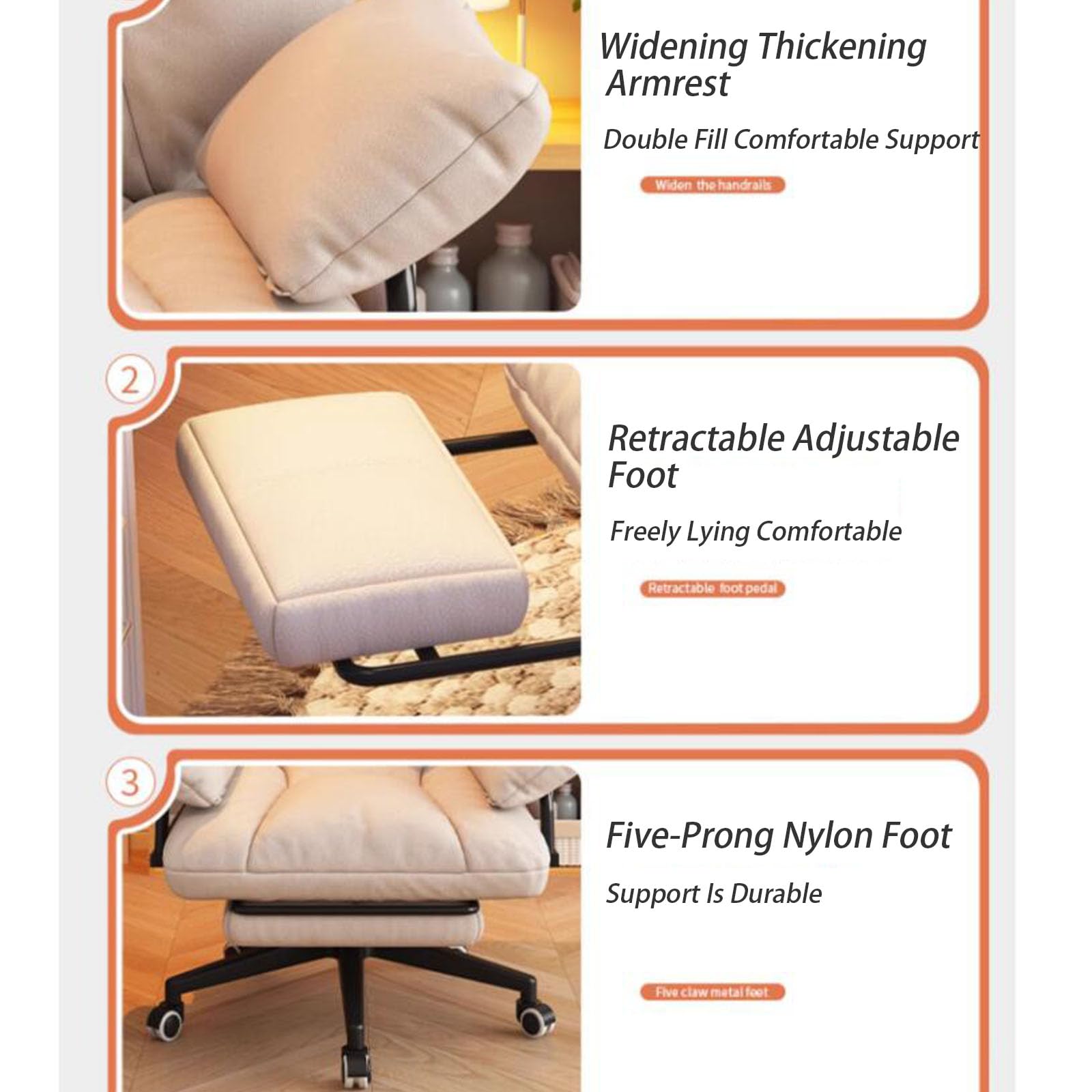 Ergonomiczny fotel biurowy z podnóżkiem, wysokie oparcie, krzesło biurowe dla dyrektorów, do domu i biura, wygodna, rozkładana sofa, wodoodporna tkanina techniczna, idealna do gier i relaksu