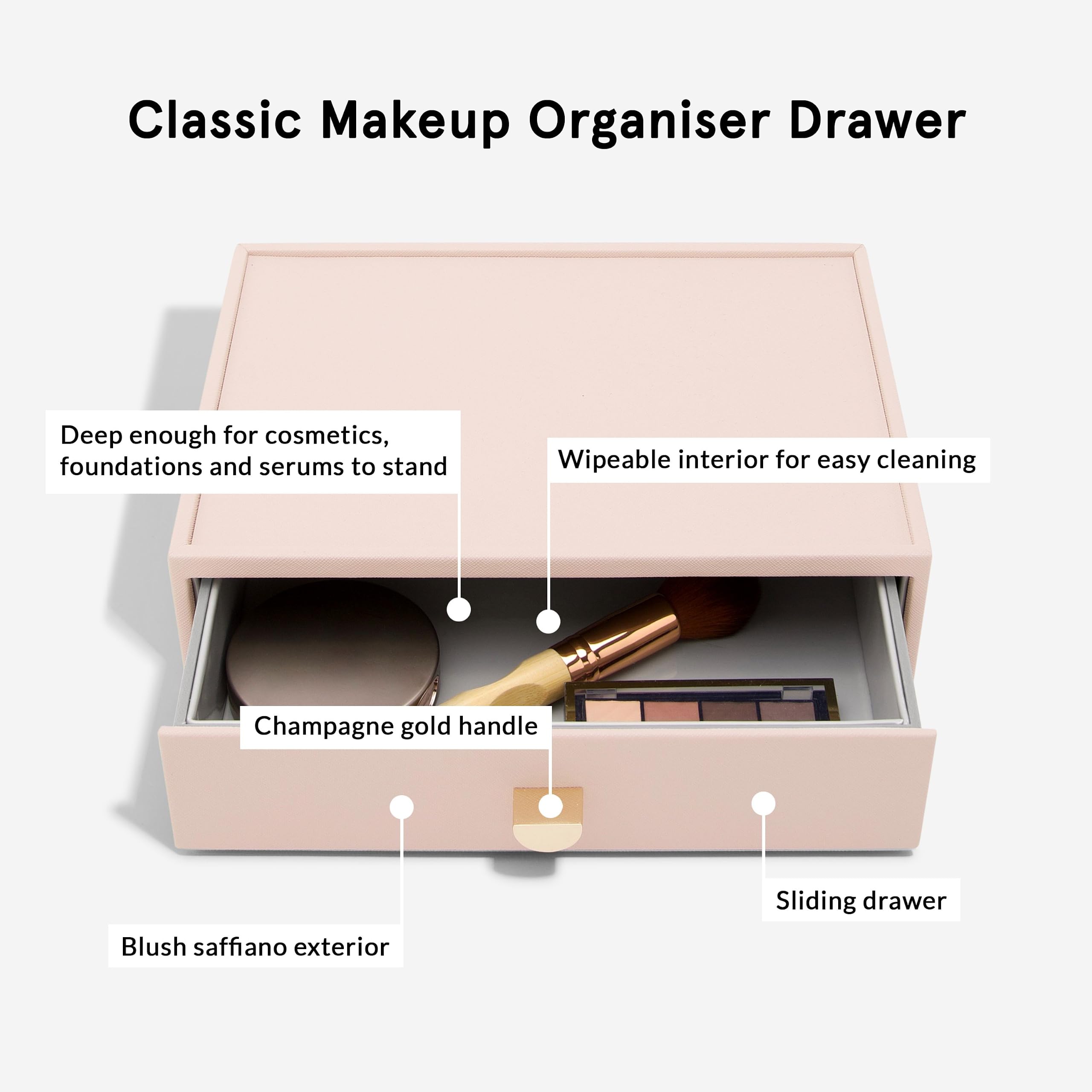 Stackers - Organizer per trucchi, colore: Rosa