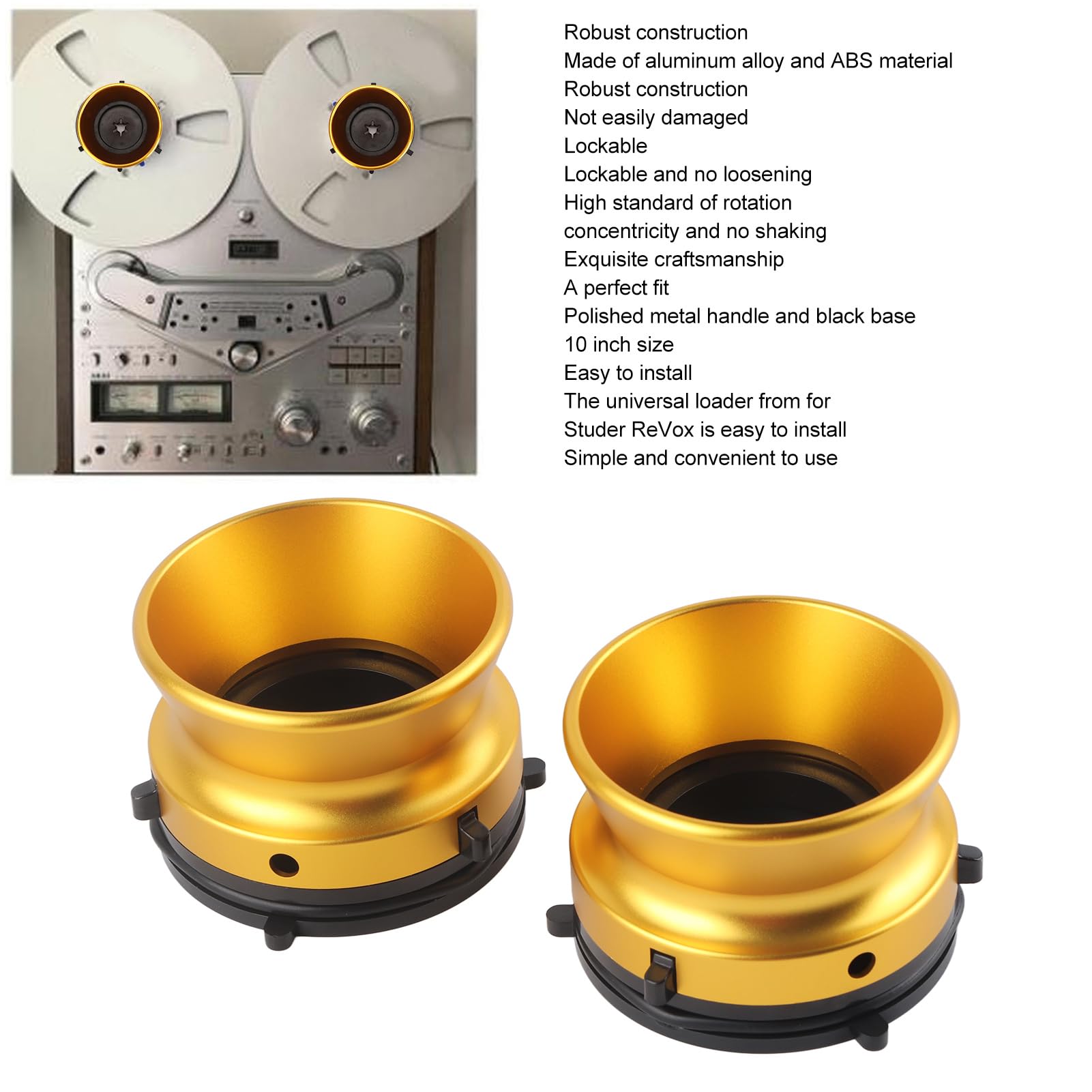 Yinhing NAB-Nabenadapter, Professioneller Bandöffner aus Polierter (GOLD)