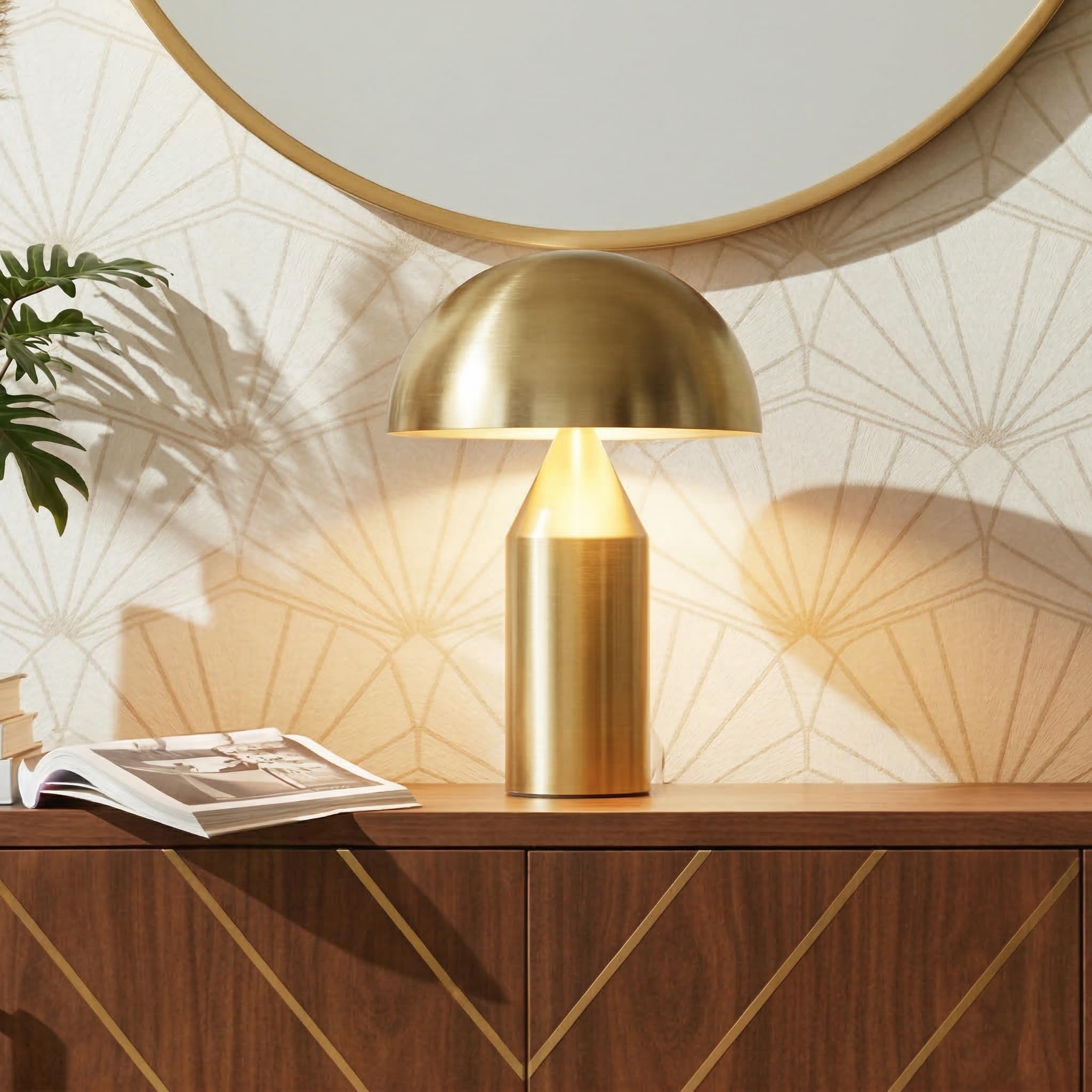 Brightech Venus Mushroom Table Lamp - Modern Lamp for Living Room