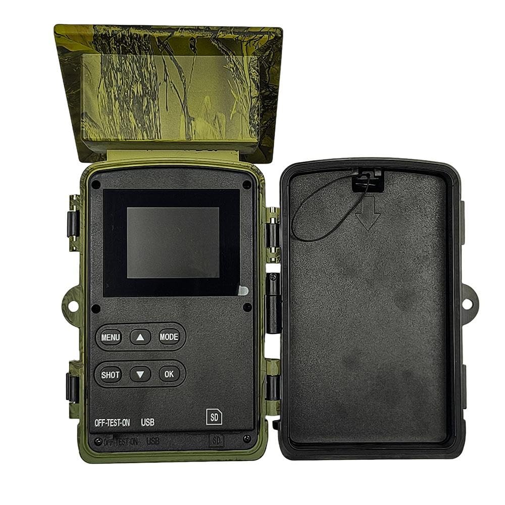 8K 60MP WLAN Solar Wildkamera mit Nachtsicht & 0.1s Auslöser, inkl. 5200mAh Akku & 32GB SD-Karte, IP67 wasserdichte TrailCam mit Bewegungsmelder, APP-Steuerung via 'TrailCam Go' für Jagd