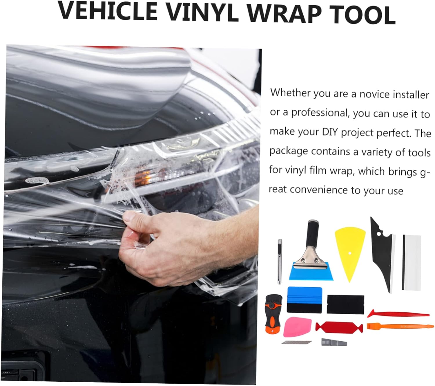 GLEAVI Changing Film Tool Kit Window Tinting Tools for Cars Vinyl Wrap Complete Auto Film Wrapping
