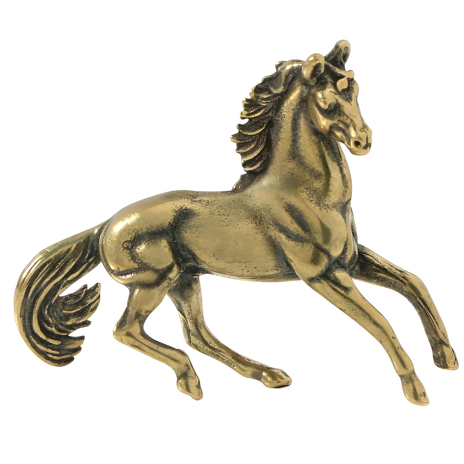 alloneslife Metal Running Horse Statue Fengshui Home Decorations for Living Room Horse Figurines Collectibles Figurine Decors Gift Collectible Figurines