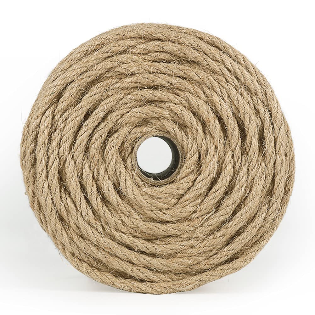 Tenn Well Spago Di Iuta Naturale 6 Mm X 50 M, Corda Per Giardinaggio, Tiragraffi Fai Da Te, Macramè E Decorazioni Rustiche, Marrone - 3