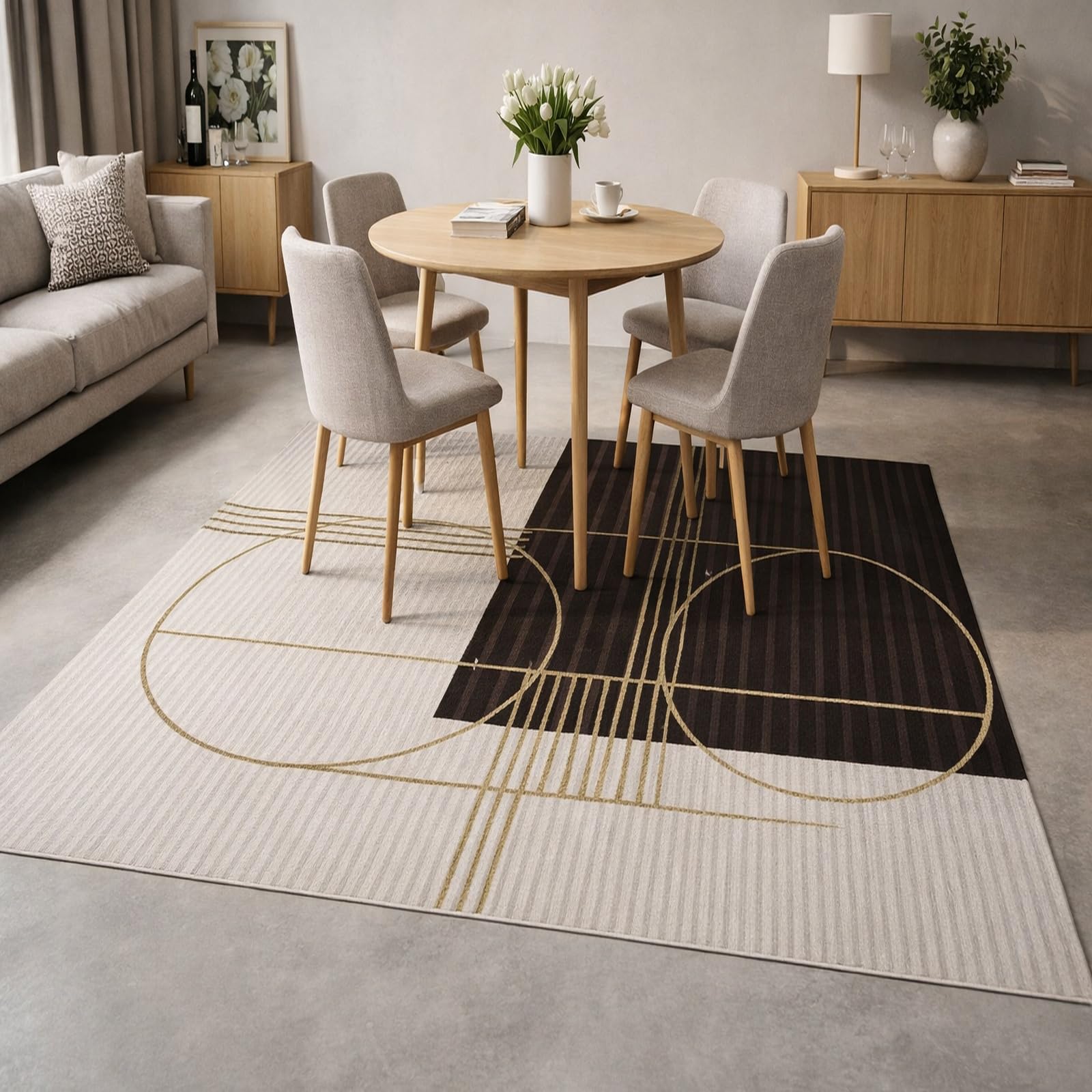 Alfombras lavables para dormitorio moderno y pasillos de tránsito frecuente
